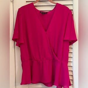 INC Pink Peplum blouse XL